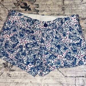 Lily Pulitzer Blue Starfish Print “The Walsh Shorts” size 2